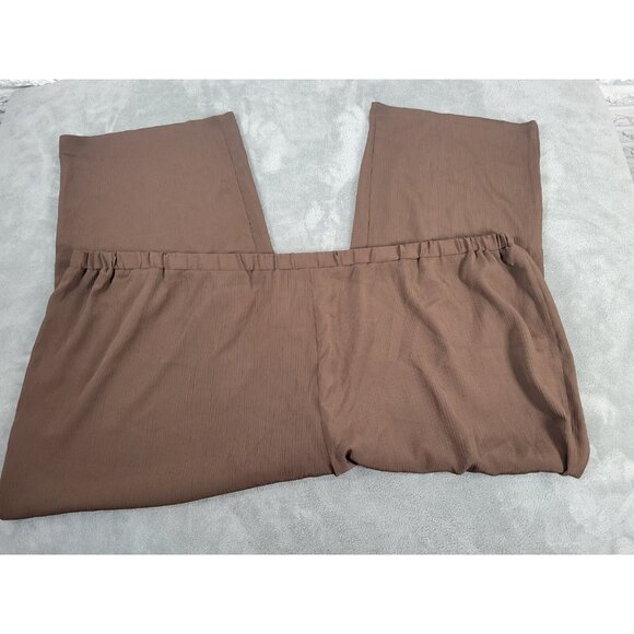 Maggie Barnes Womens Pants 5X Plus Cropped Pull On Brown Comfy BRO33E - Picture 5 of 8